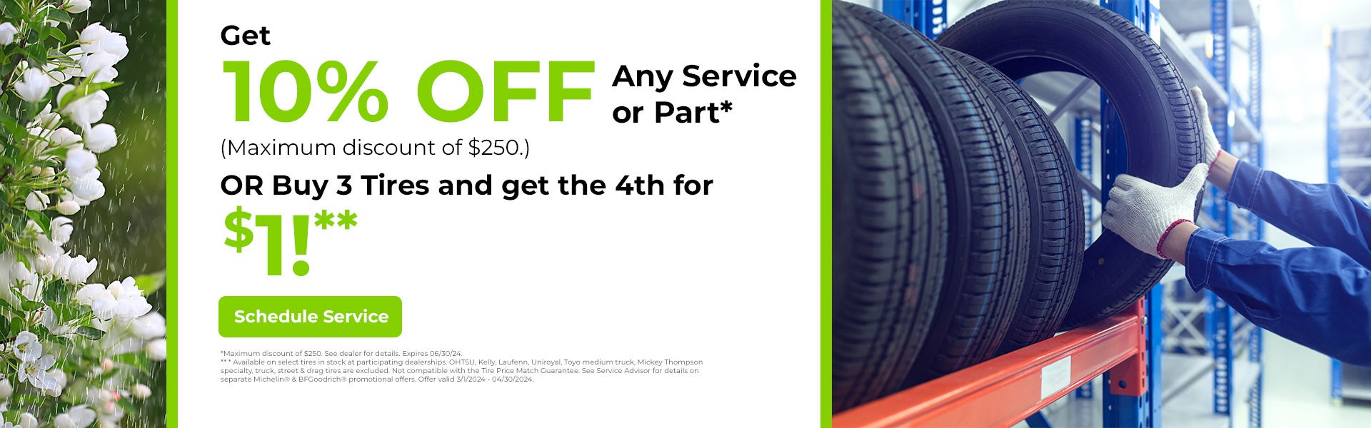 Get 10% Off any Service or Part
